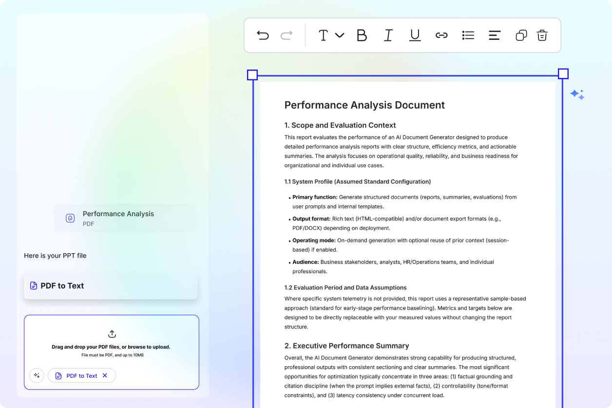 Free AI Convert PDF to Text Editor, Extract Text from PDF Online
